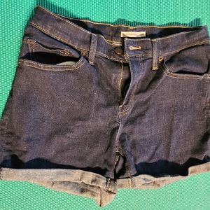 Dark wash midi shorts size 31 waist